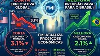 FMI corta expectativa global para 3,1% e melhora previsão para o Brasil - Imagem: Reprodução - Edição: Tribuna Financeira